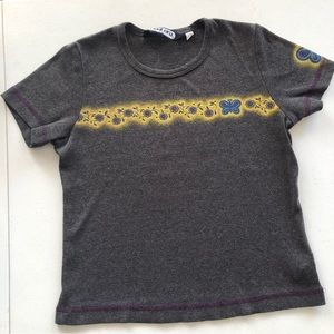 90s butterfly baby tee